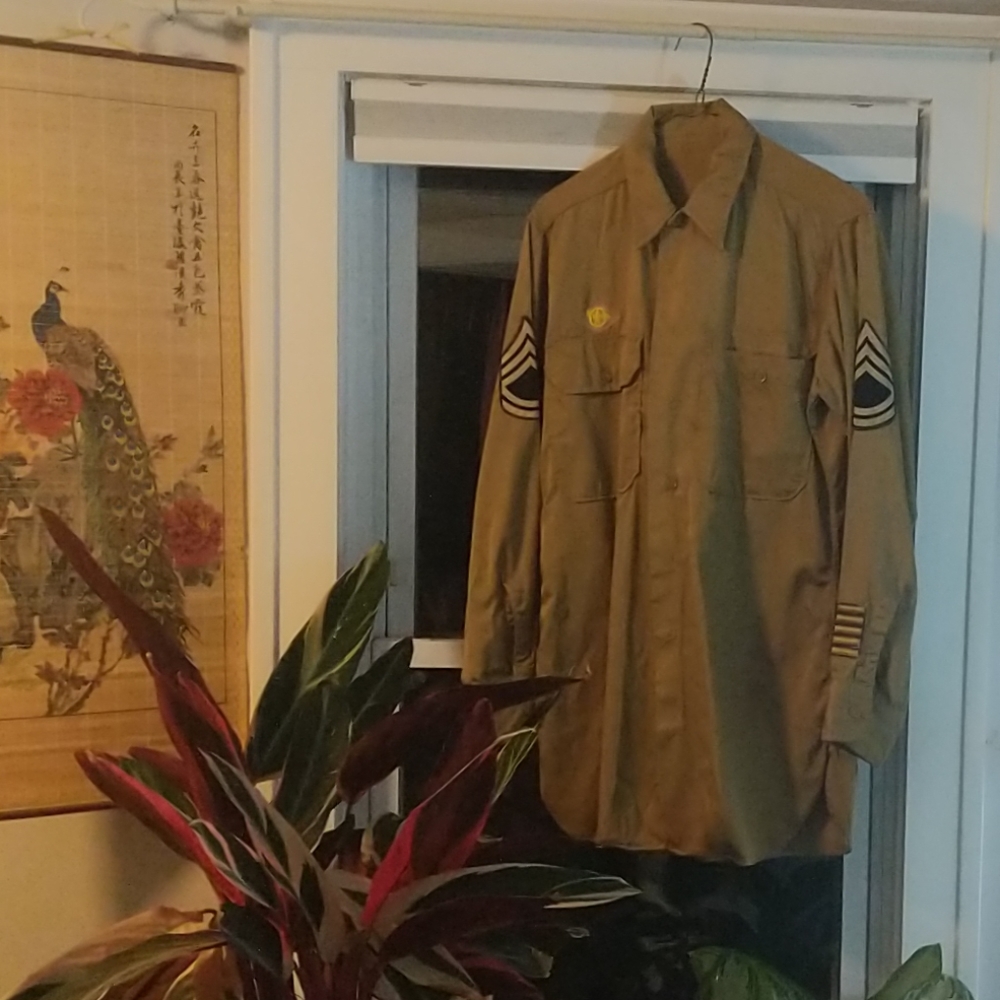 WW2/Korean war era fatigue button down shirt